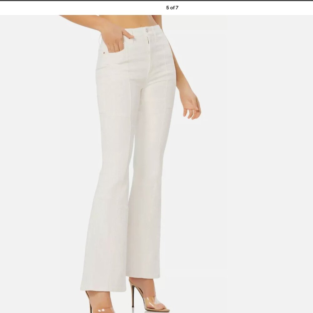 AFRM  White Skylar Patchwork High Waist Flare Jeans Size 25